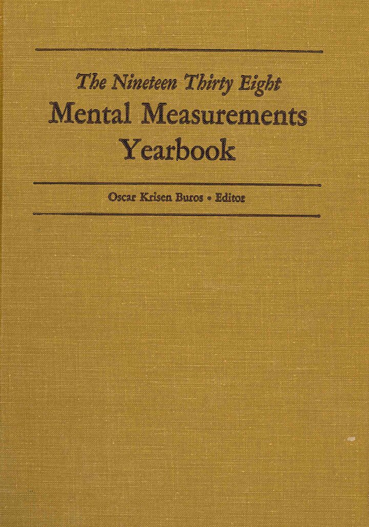 1938 Mental Measurements Yearbook