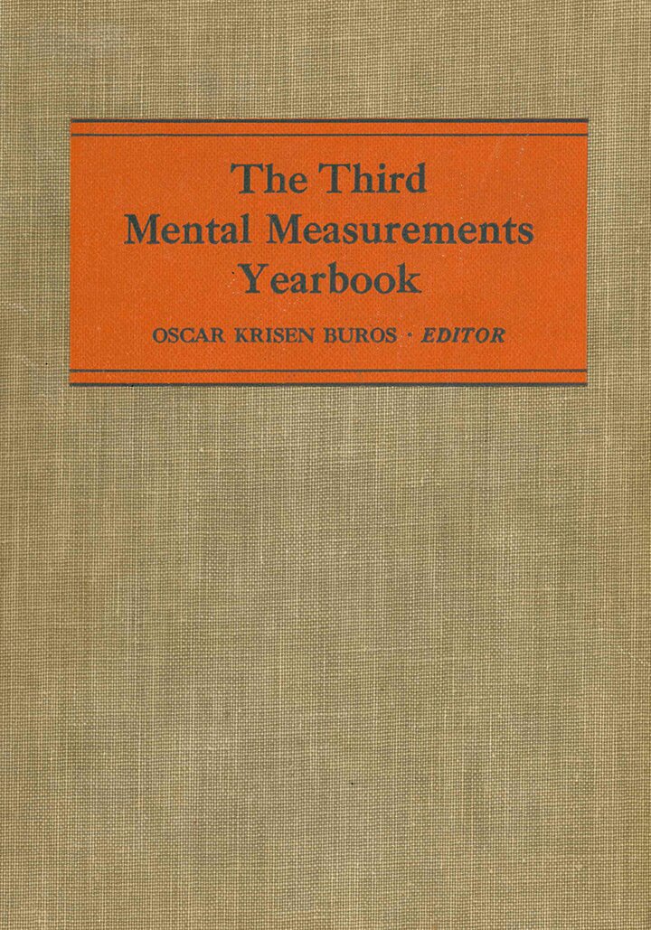 3rd Mental Measurements Yearbook