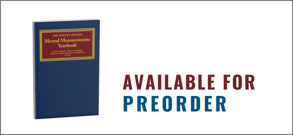 22nd Mental Measurements Yearbook Available for Preorder